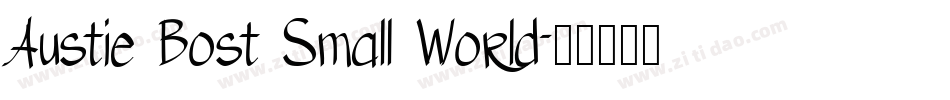 Austie Bost Small World字体转换